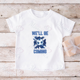 Personalised "We'll Be Coming" Scotland Football T-shirt for World Cup - All Sizes - Flag Design