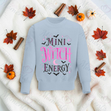 Mini Witch Energy Sweatshirt | Toddler Witch Halloween Top | Mummy And Me Matching Set | Kids Witch Sweatshirt