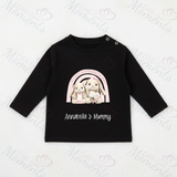 Personalised Happy Mother's Day Long Sleeved Top - Baby and Toddler - Bunny & Rainbow Design