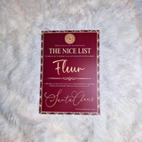 Personalised Nice List Tartan Christmas Certificate. Custom Xmas Eve Box Filler.