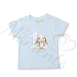 Personalised 1st Easter Kids T-shirt - Pink or Blue Gingham Bunny Design