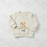 Personalised "My First Easter" Bunny Sweatshirt. Baby/Toddler Jumper - Easter Bunny Banner Design