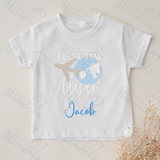 Personalised 1st Time Flyer T-shirt. Custom First Plane Ride Outfit