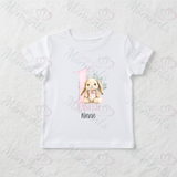 Personalised 1st Easter Organic Cotton Baby Tee: Easter Bunny Design