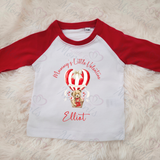 Personalised Mummy's Little Valentine Long Sleeved Top. Kids Valentine's Outfit - Red or Navy