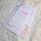 Personalised Kids Easter Bunny Letter for Easter Egg Hunt - Pink or Blue Design