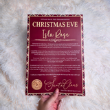 Personalised Christmas Eve Tartan Santa Letter. Custom Christmas Eve Box Filler.