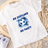 No Scotland No Party Scotland Football T-shirt for World Cup - Various Sizes - Design 4