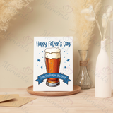 Personalised Happy Father's Day Card. Fun Fully Custom Card for Dad - Reason You Drink