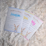 Personalised Kids Easter Bunny Letter for Easter Egg Hunt - Pink, Blue or Yellow