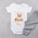Personalised Cutest Little Pumpkin Baby Bodysuit. Custom Baby's Halloween Vest. New Baby Gift.