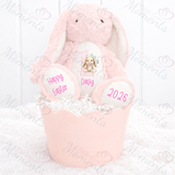 Personalised 1st Easter Bunny Teddy. Custom Keepsake First Easter Bunny Plush