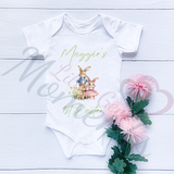 Personalised 1st Easter Baby Bodysuit. Custom Cute Baby Easter Outfit.