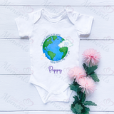 Personalised Best Daddy In The World Bodysuit. Custom Cute Father's Day Baby Vest