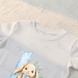 Personalised 1st Easter Organic Cotton Baby Tee: Easter Bunny Design