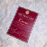 Personalised Adults Explicit Novelty Christmas Certificate. The T**t List. 18+. Custom Made Funny Secret Santa Gift  - Tartan Design