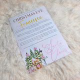 Personalised Christmas Eve Santa Letter - Candy Cane Lane Pink Design. Custom Kids Christmas Eve Box Filler.