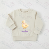 Personalised Little Chick Sweatshirt. Custom Baby/Toddler/Kids Jumper