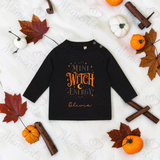 Mini Witch Energy Larkwood Long Sleeved Top | Halloween Toddler Top