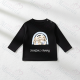 Personalised Happy Mother's Day Long Sleeved Top - Baby and Toddler - Bunny & Rainbow Design