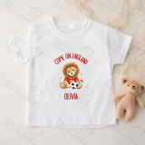 Personalised "Come On England" Football T-shirt for World Cup - All Sizes - Lion Design