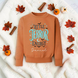 Little Terror Energy Sweatshirt | Halloween Toddler Matching Top | Kids Halloween Sweatshirt | Available In A Range Of Colours
