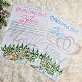 Personalised Christmas Eve Letter - Pink or Blue. Custom Kids Xmas Treat. Christmas Eve Box Fillers.