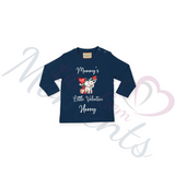 Personalised Mummy's Little Valentine Long Sleeved Top - Baby and Toddler - Elephant Design