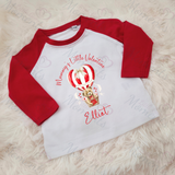 Personalised Mummy's Little Valentine Long Sleeved Top. Kids Valentine's Outfit - Red or Navy