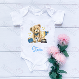 Personalised World's Best Daddy Baby Bodysuit. Custom Cute Father's Day Baby Vest.