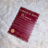 Personalised "A Magical Note" Tartan Santa Letter. Custom Christmas Eve Box Filler.