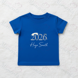 Personalised Born In 2026 Organic Cotton Baby Tee: Rustic Design