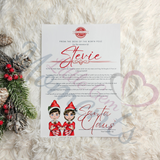 Personalised Elf Arrival Letter for December 1st - Boy & Girl Elf