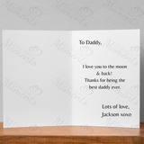 Personalised Happy Father's Day Card. Fun Fully Custom Card for Dad - Reason You Drink - Beer Tankard
