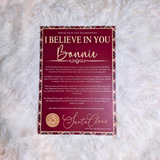 Personalised "I Believe In You" Tartan Santa Letter