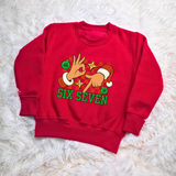 67 Kids Christmas Jumper. Santa Claus Six Seven Red Sweatshirt.