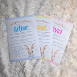 Personalised Kids Easter Bunny Letter for Easter Egg Hunt - Pink, Blue or Yellow