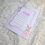 Personalised Kids Easter Bunny Letter for Easter Egg Hunt - Pink or Blue Design