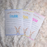 Personalised Kids Easter Bunny Letter for Easter Egg Hunt - Pink, Blue or Yellow