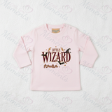 Personalised Little Wizard Long Sleeved Top | Custom Halloween Toddler Top