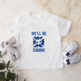 Personalised "We'll Be Coming" Scotland Football T-shirt for World Cup - All Sizes - Flag Design