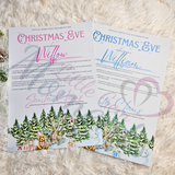 Personalised Christmas Eve Letter - Pink or Blue. Custom Kids Xmas Treat. Christmas Eve Box Fillers.