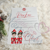 Personalised Elf Arrival Letter for December 1st - Boy & Girl Elf