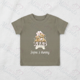 Personalised Our First Mother's Day 2026 T-shirt - Teddy Design - Pink or Blue