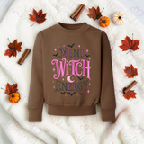 Mini Witch Energy Sweatshirt | Toddler Witch Halloween Top | Mummy And Me Matching Set | Kids Witch Sweatshirt