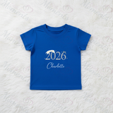 Personalised Born In 2026 Organic Cotton Baby Tee: Rustic Design