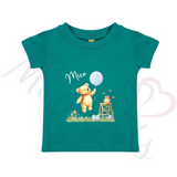 Personalised Kids Happy Easter T-shirt - Bear and Balloon Design