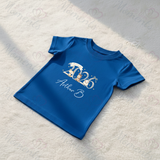 Personalised Born In 2026 Organic Cotton Baby Tee: Farm Animal Design