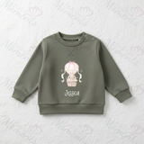 Personalised Happy Easter Sweatshirt. Custom Baby/Toddler/Kids Jumper - Hot Air Balloon Design