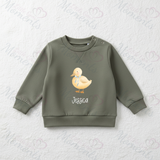 Personalised Little Chick Sweatshirt. Custom Baby/Toddler/Kids Jumper